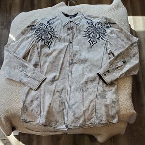 Roar Mens western button up shirt